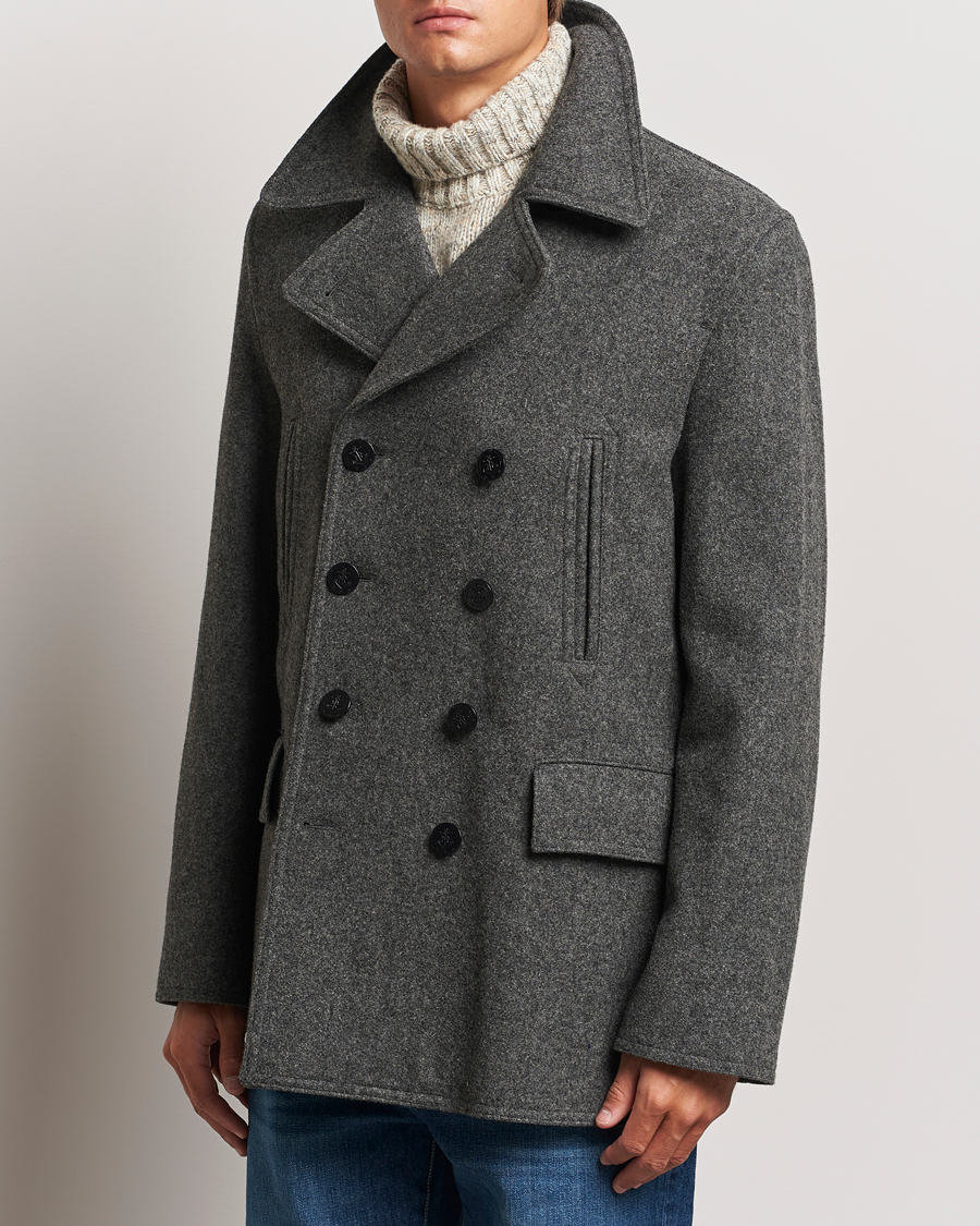 Herren |  | Gloverall | Churchill Reefer Peacoat Grey