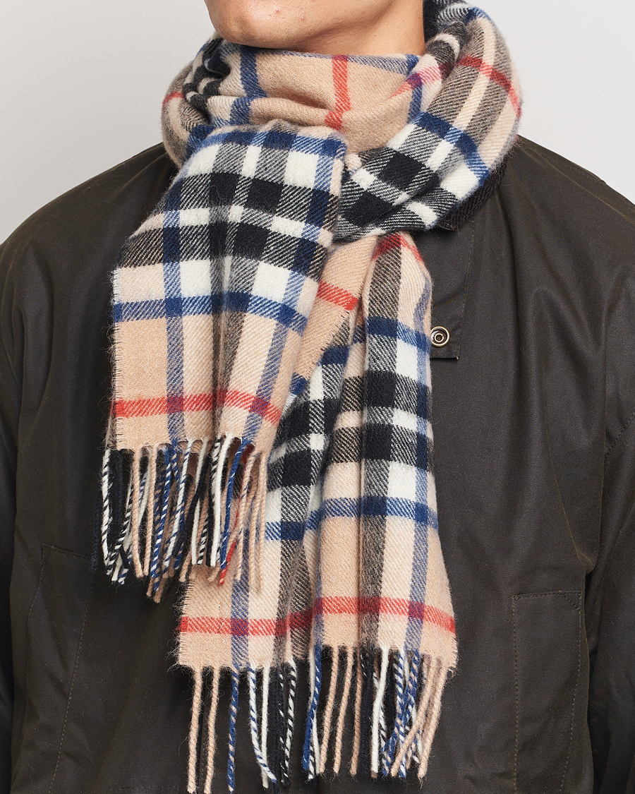 Herren |  | Gloverall | Lambswool Scarf Camel Check