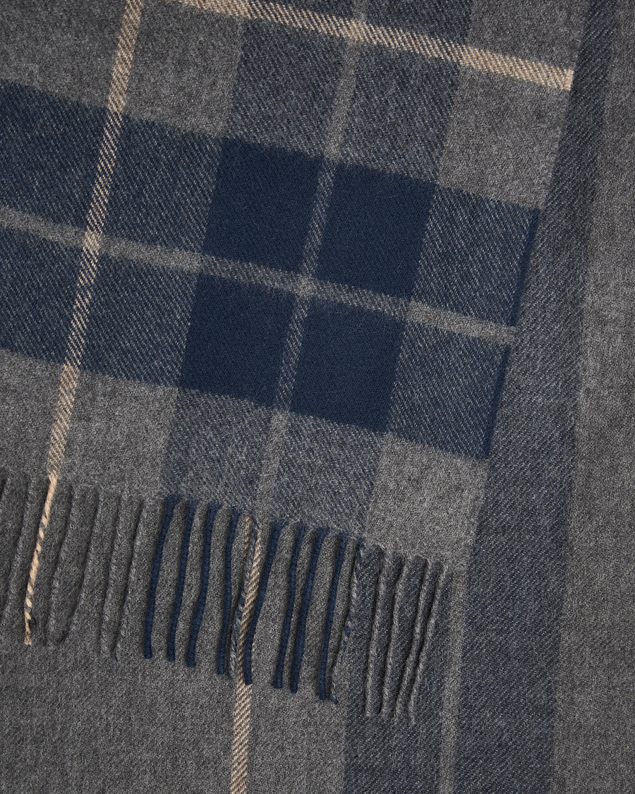 Herren |  | Gloverall | Lambswool Scarf Grey Check