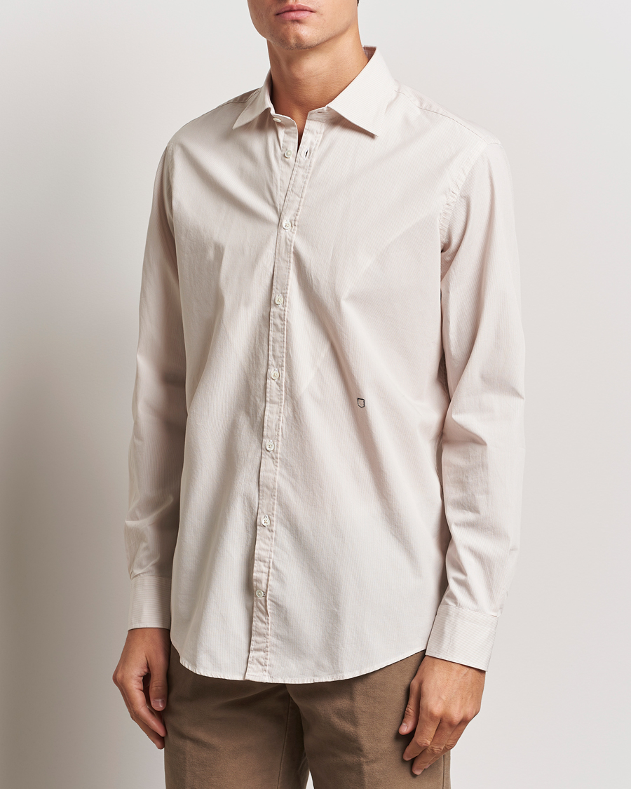 Herren |  | Massimo Alba | Genova Casual Shirt Beige Stripe