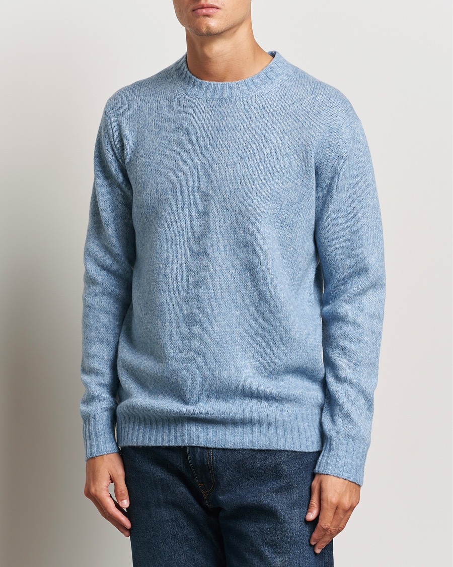 Herren |  | NN07 | Lee Brushed Wool Crew Neck Tink Blue