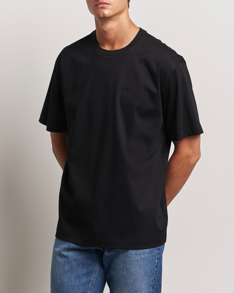 Herren |  | NN07 | Nat Logo Mercerized Crew Neck T-Shirt Black