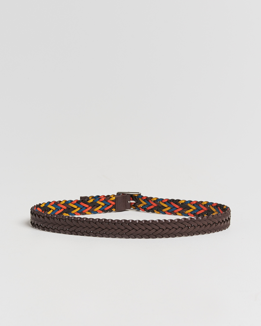 Herren |  | Paul Smith | Reversible Leather Braided Belt Brown/Multi