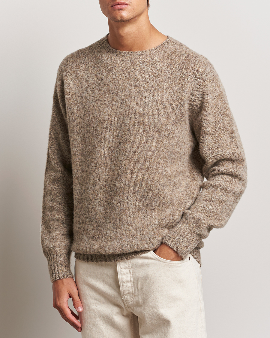 Herren |  | Howlin\' | Brushed Wool Sweater Mixed Shrooms