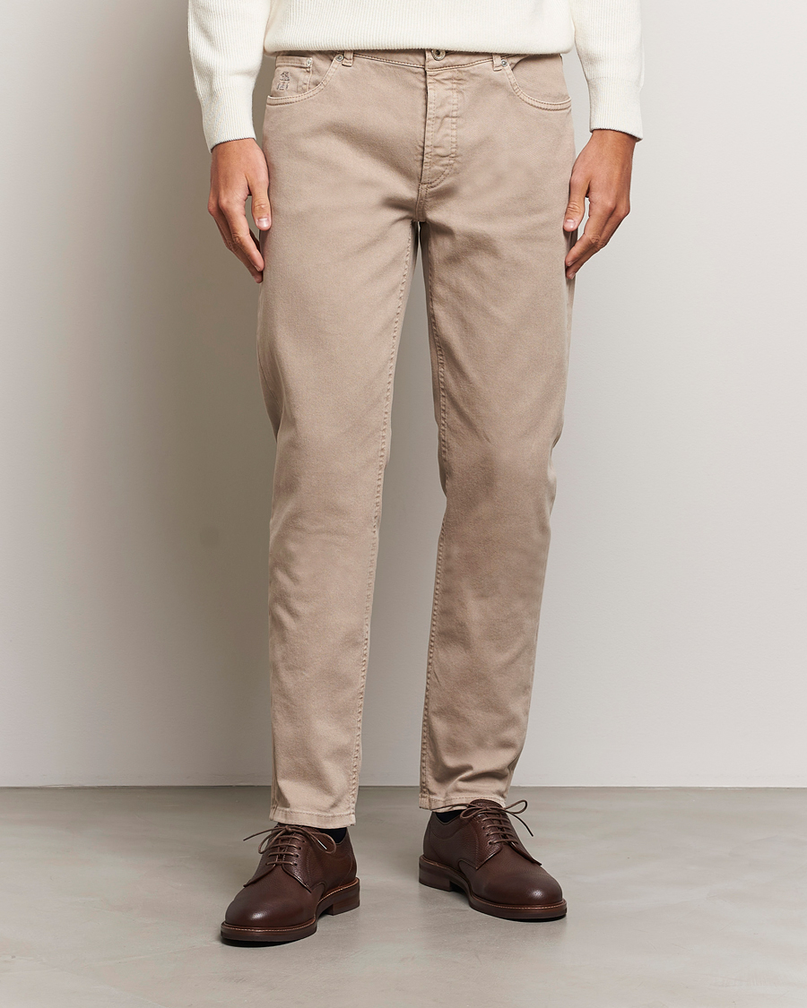 Herren |  | Brunello Cucinelli | Traditional Fit 5-Pocket Pants Beige