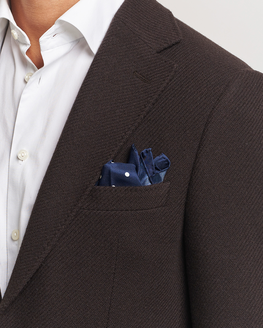 Herren | Einstecktücher | Morris | Dot Pocket Square Navy