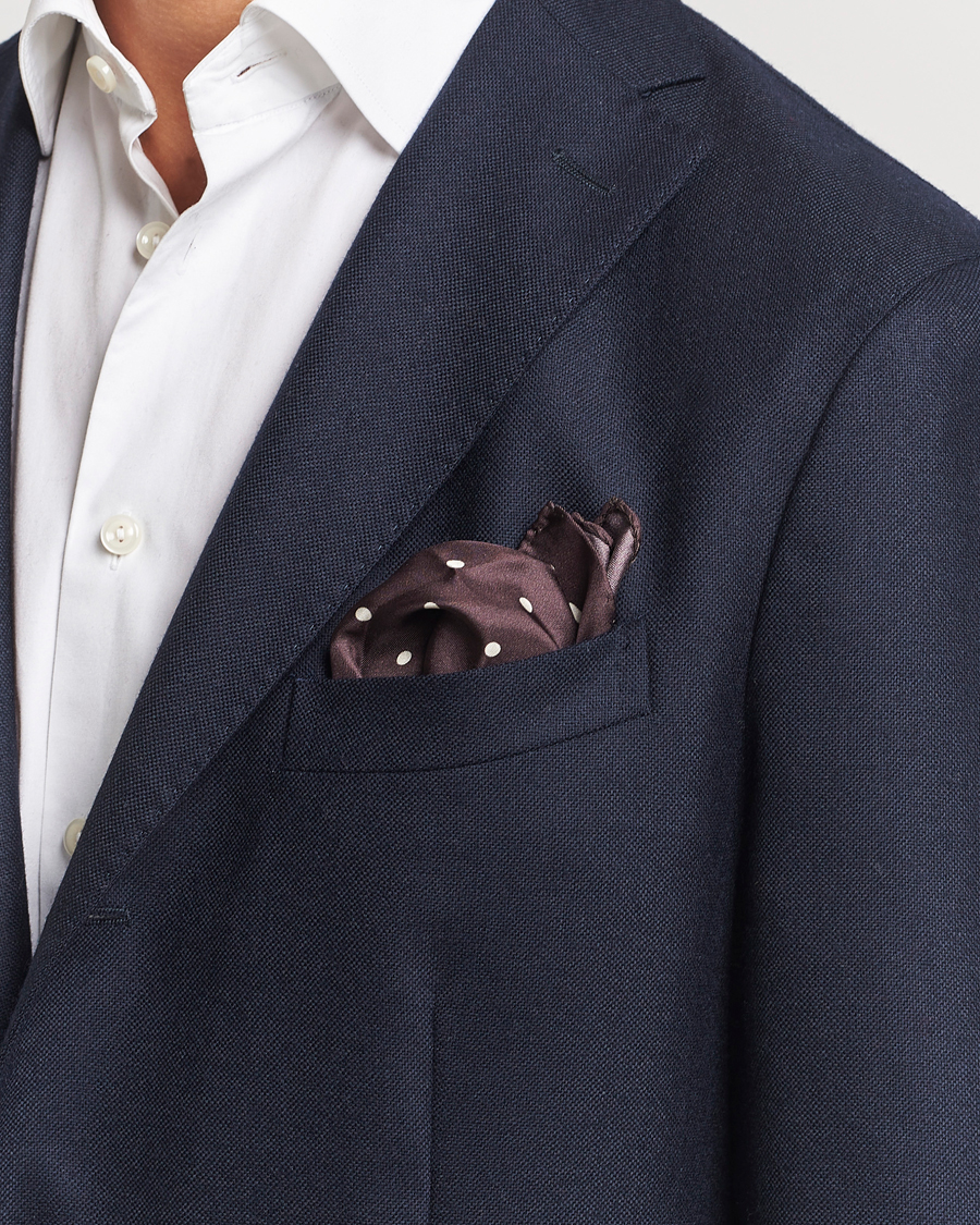 Herren |  | Morris | Dot Pocket Square Brown