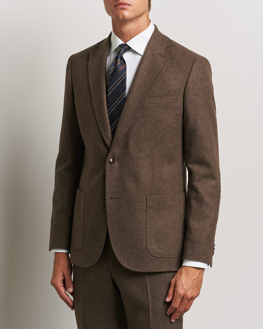 Herren | Kategorie | Morris | Flannel Wool Blazer Brown