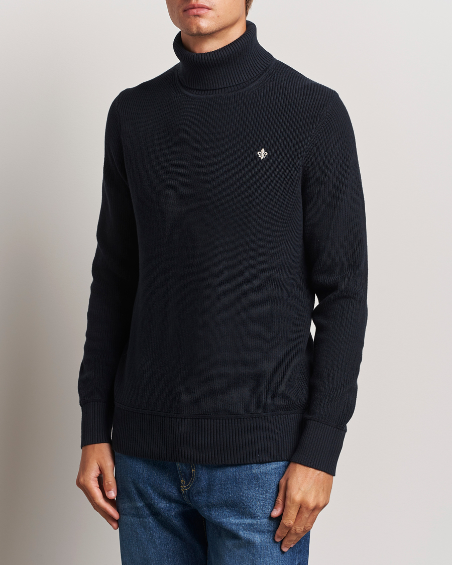 Herren | Business & Beyond - Casual | Morris | Bernard Cotton Rollneck Blue