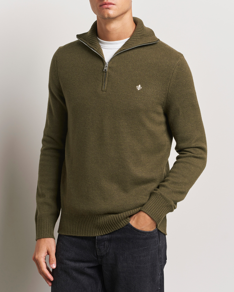 Herren |  | Morris | Hertford Merino Half Zip Olive