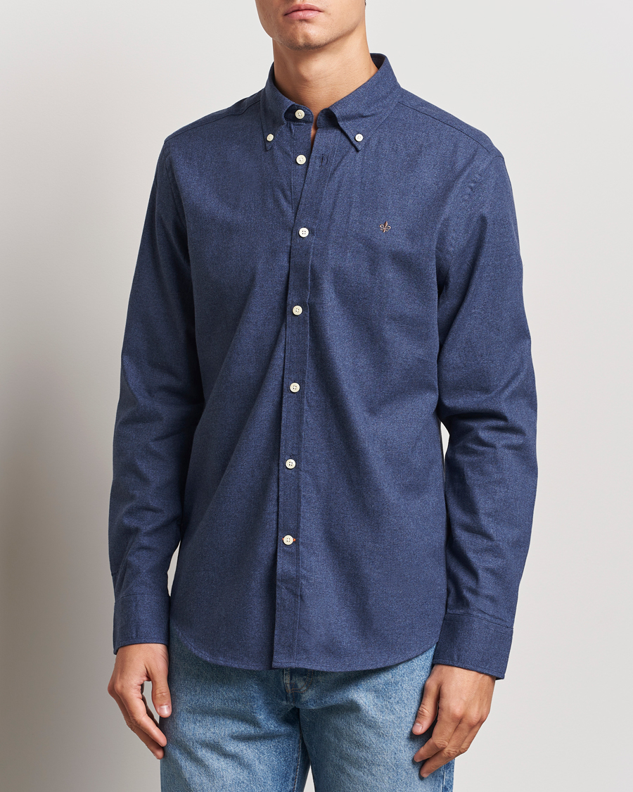 Herren |  | Morris | Watts Flannel Shirt Navy