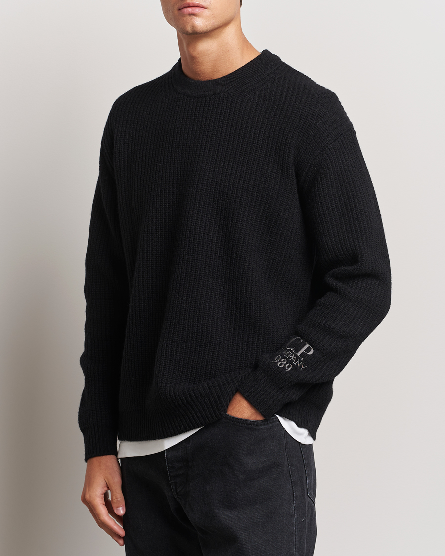 Herren |  | C.P. Company | Lambswool Knitted Crew Neck Black