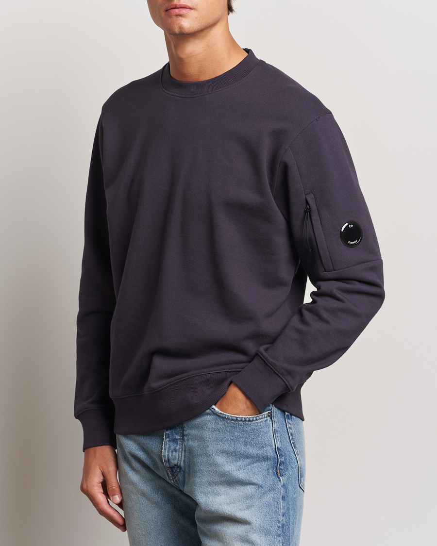 Herren |  | C.P. Company | Diagonal Raised Fleece Lens Sweatshirt Washed Navy