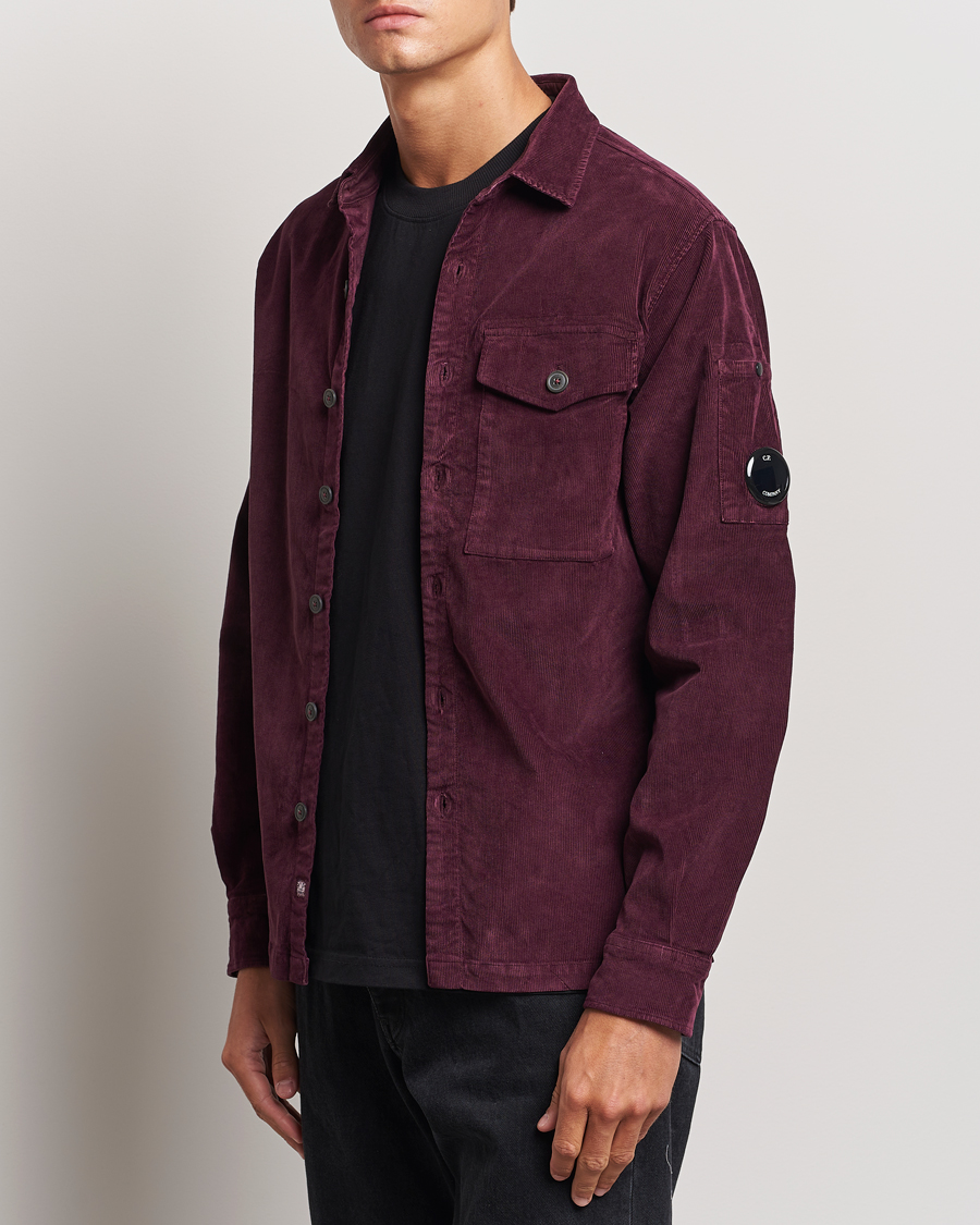 Herren |  | C.P. Company | Corduroy Lens Overshirt Burgundy