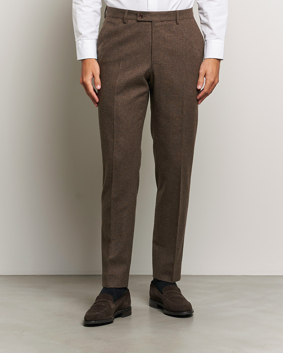 Herren | Business & Beyond - Formal | Morris Heritage | Flannel Suit Trousers Brown