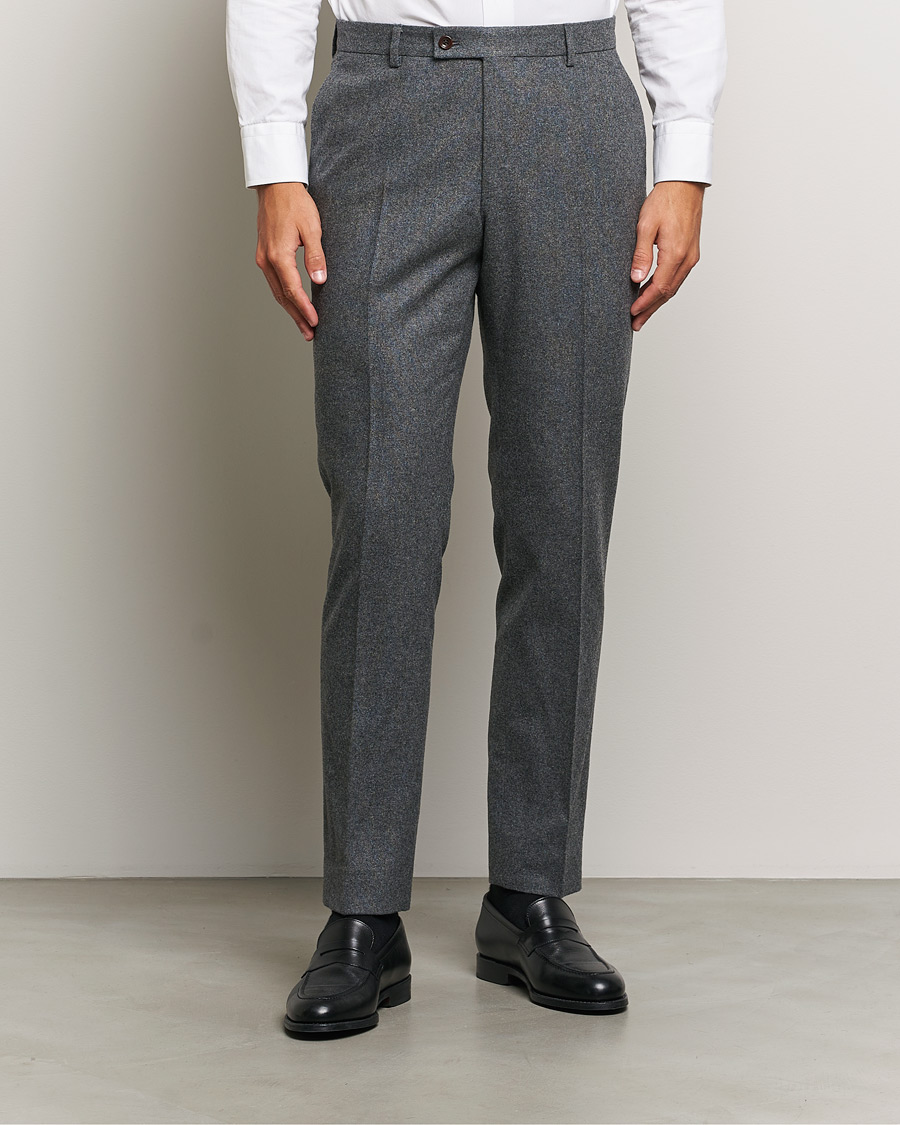 Herren | Business Casual | Morris Heritage | Flannel Suit Trousers Grey