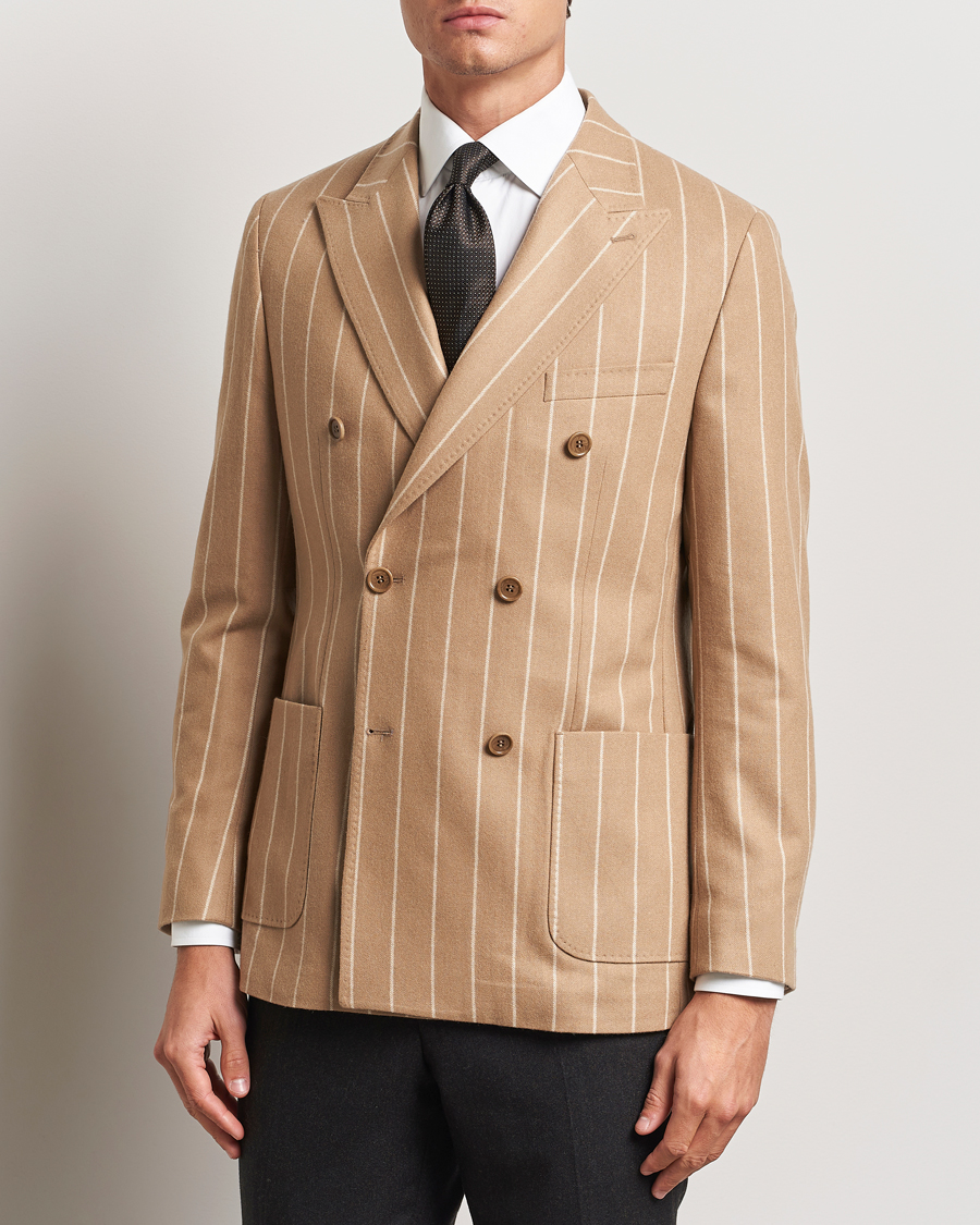 Herren |  | Morris Heritage | Cashmere Pinstripe DB Blazer Camel