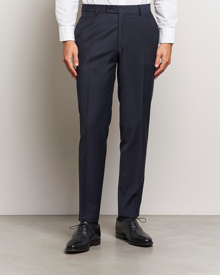 Herren | Business Casual | Morris Heritage | Morris Wool Suit Trousers Navy