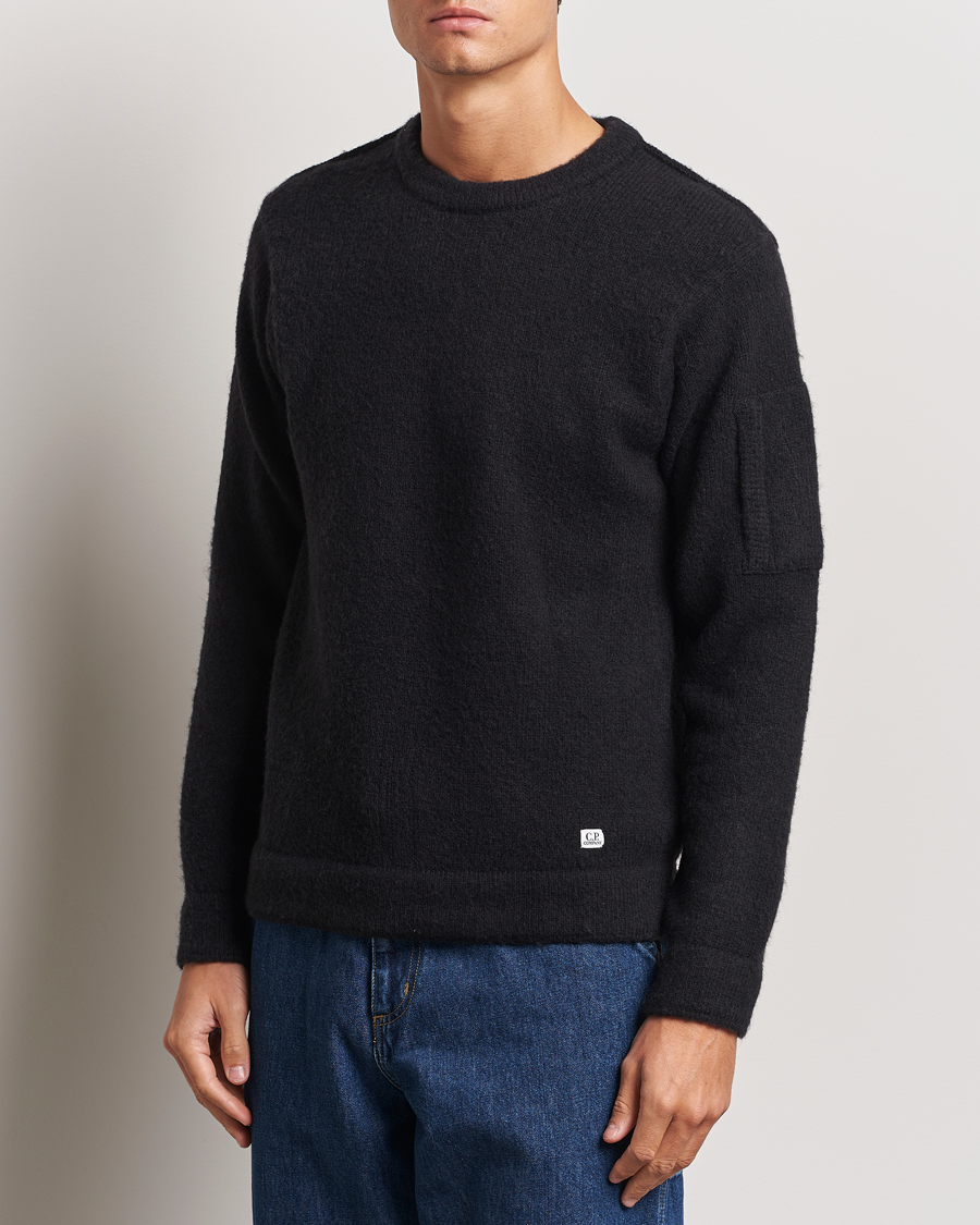 Herren |  | C.P. Company | Alpaca Soft Knitted Crewneck Black