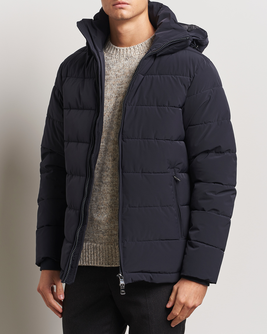 Herren |  | Oscar Jacobson | Hooded Puffer Jacket Navy