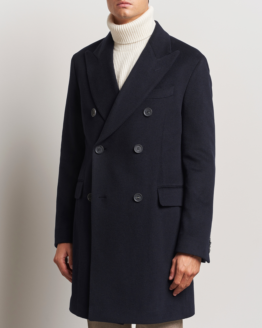 Herren |  | Oscar Jacobson | Silvain DB Wool/Cashmere Coat Navy