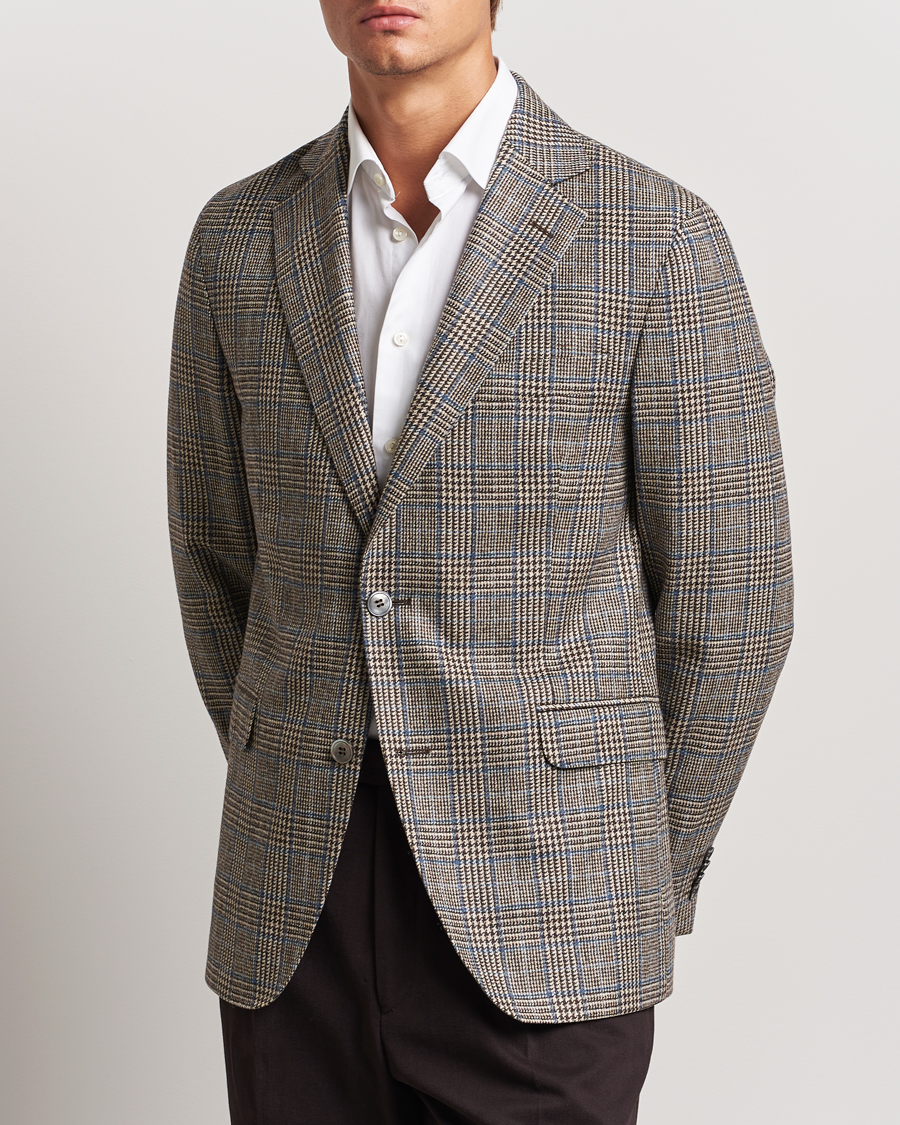 Herren |  | Oscar Jacobson | Fogerty Prince of Wales Wool Blazer Beige