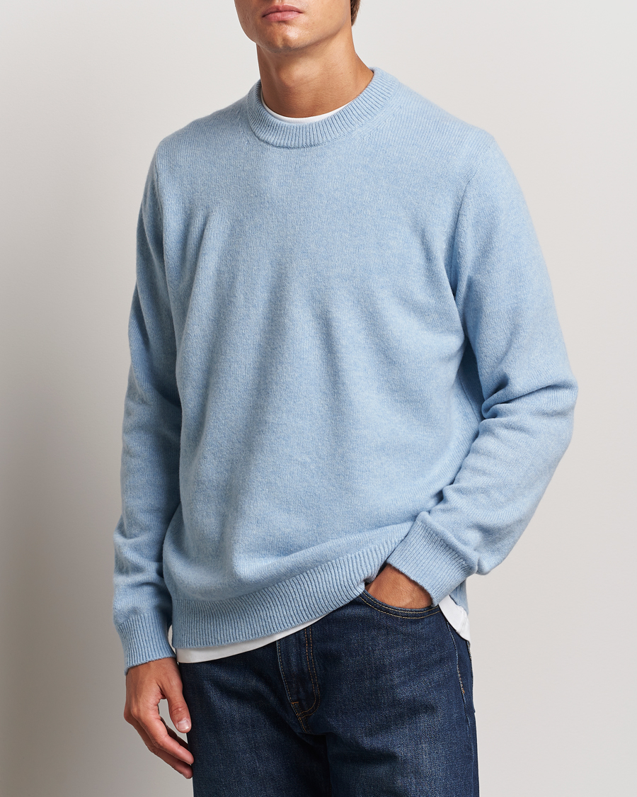 Herren |  | Samsøe Samsøe | Isak Knitted Crew Neck Subdued Blue