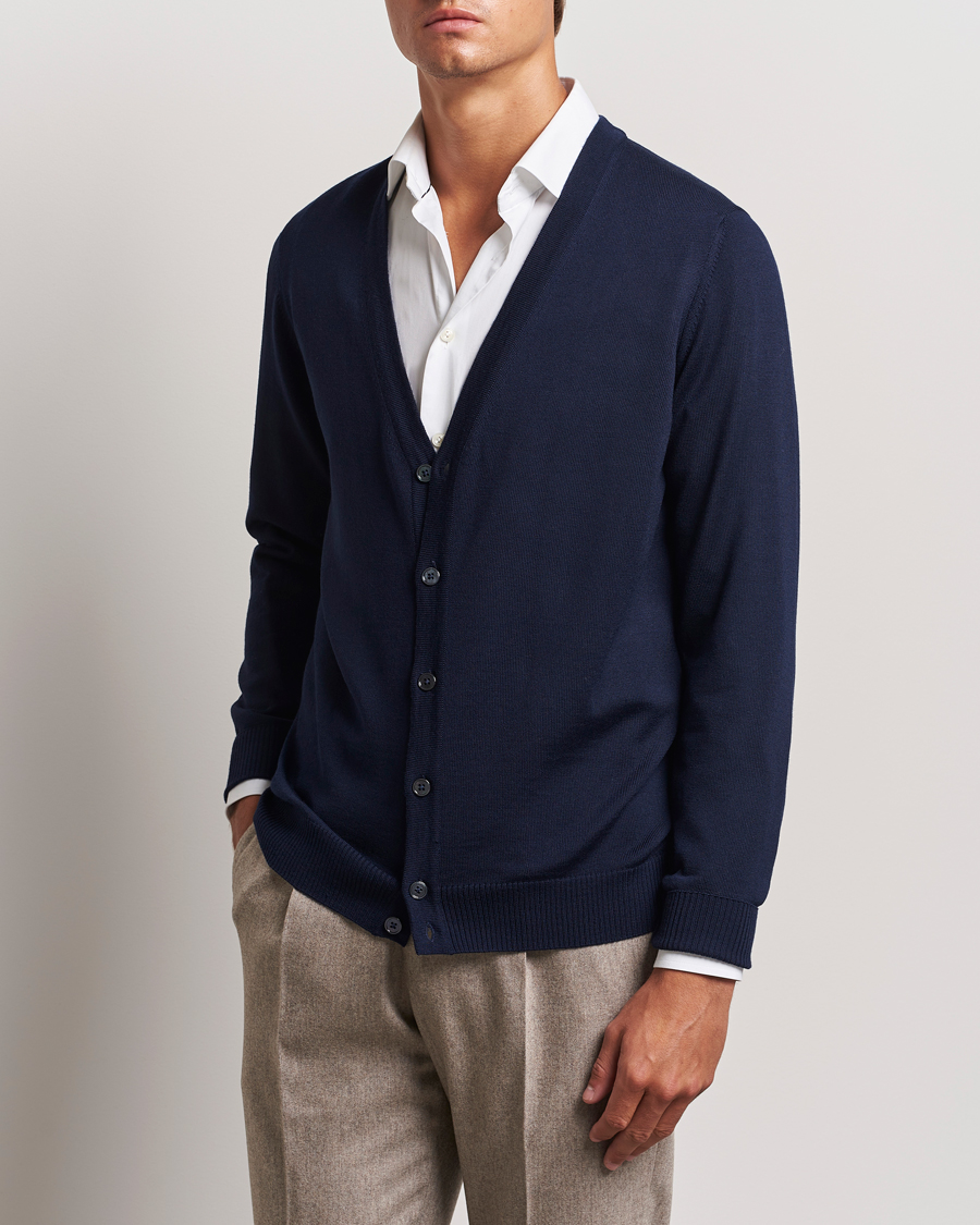 Herren |  | Stenströms | Merino Cardigan Navy