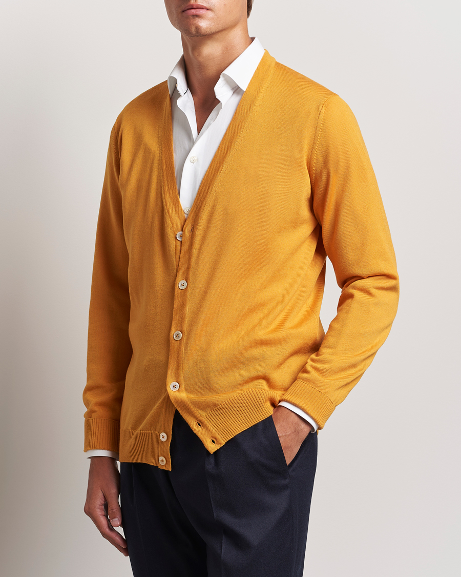 Herren |  | Stenströms | Merino Cardigan Yellow