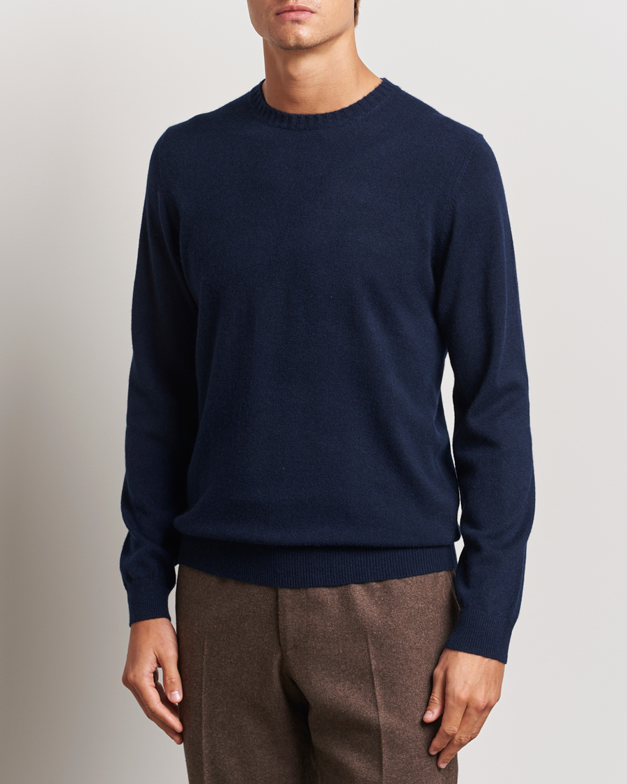 Herren | Kaschmirpullover | Stenströms | Cashmere Crewneck Navy