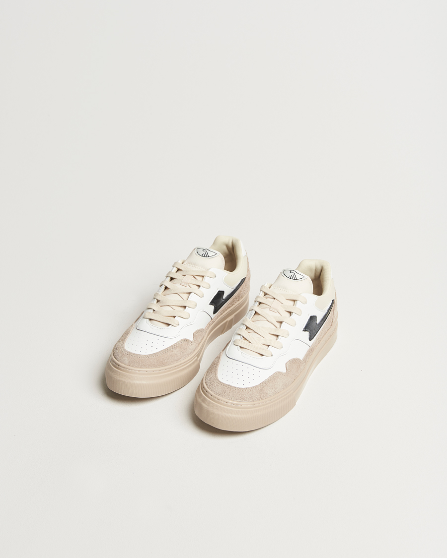 Herren |  | Stepney Workers Club | Pearl S-Strike Leather/Suede Sneaker Winter White