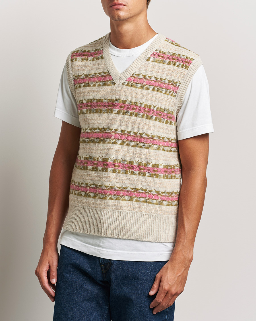 Herren |  | Tiger of Sweden | Claud Wool Fairisle Vest Seashell