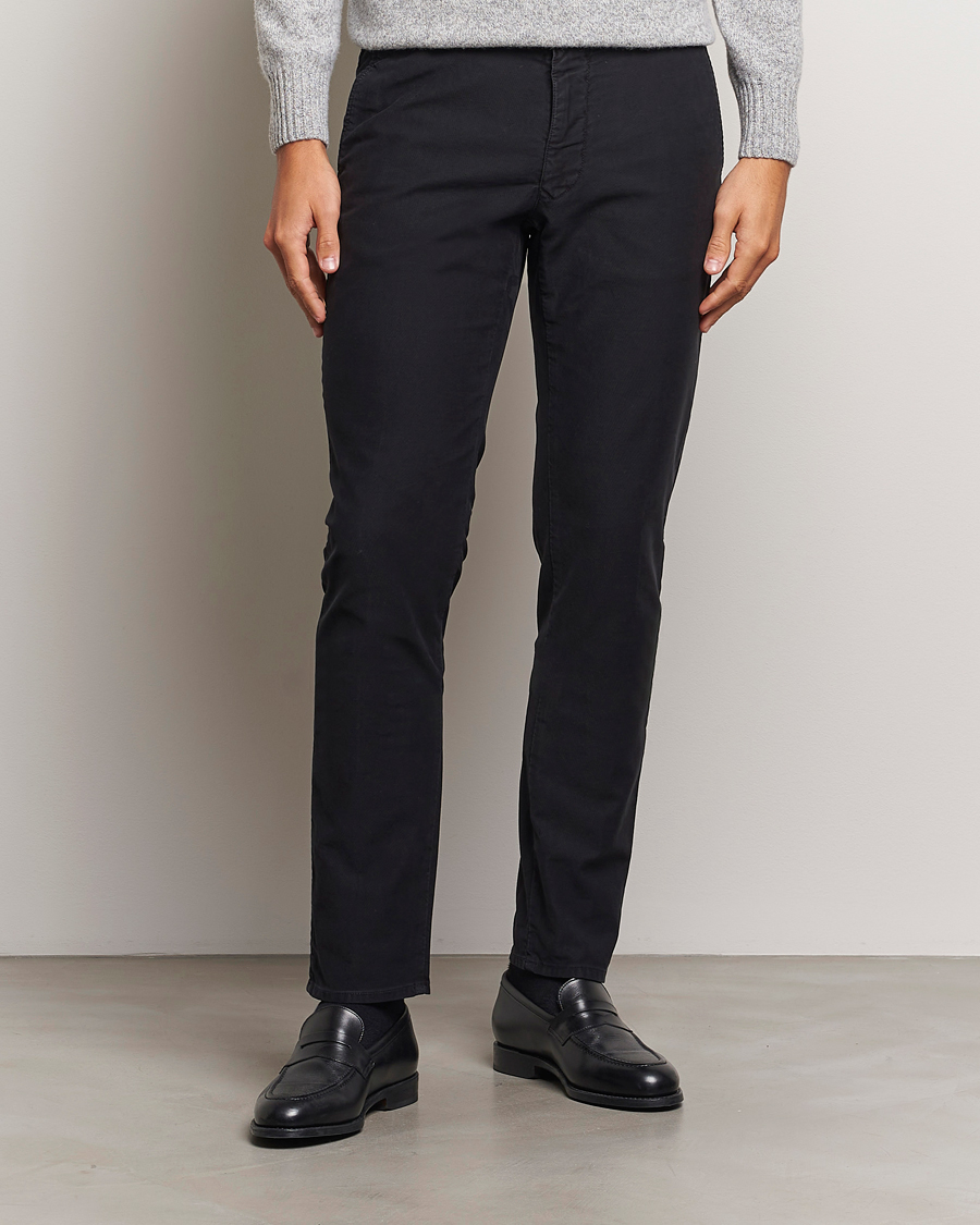 Herren |  | Incotex | Slim Fit Garment Dyed Slacks Black