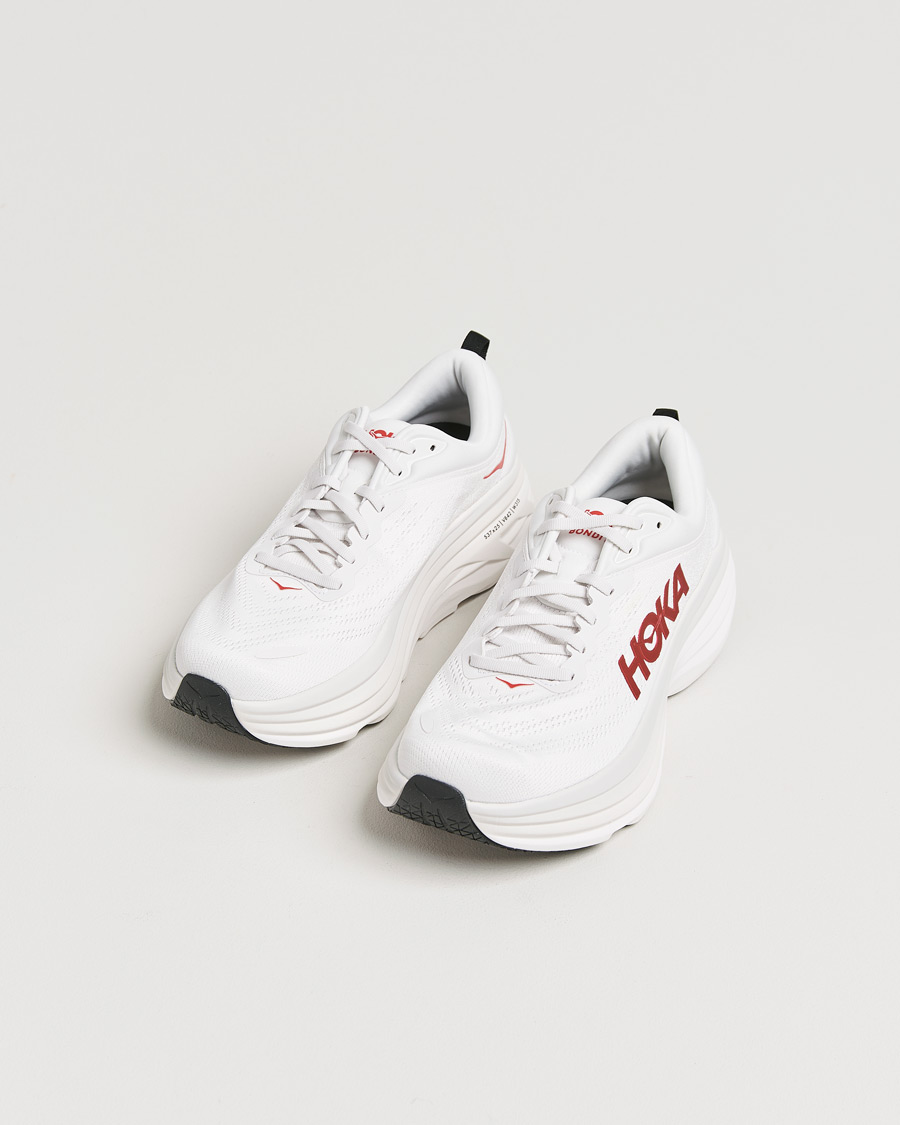 Herren |  | Hoka One One | Hoka Bondi 8 White/Vermillion