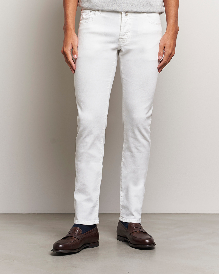 Herren |  | Jacob Cohën | Nick Slim Fit Streatch Jeans White