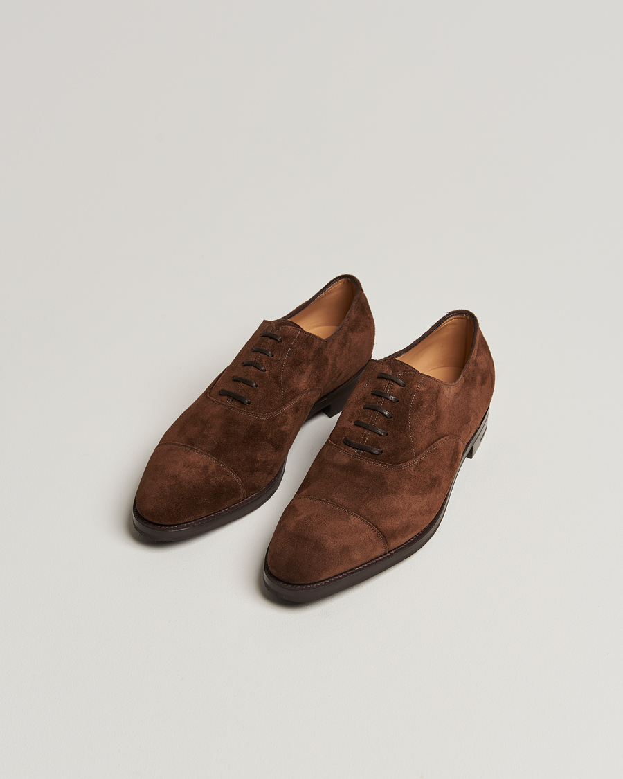 Herren | Wildlederschuhe | John Lobb | City II Oxford Dark Brown Suede