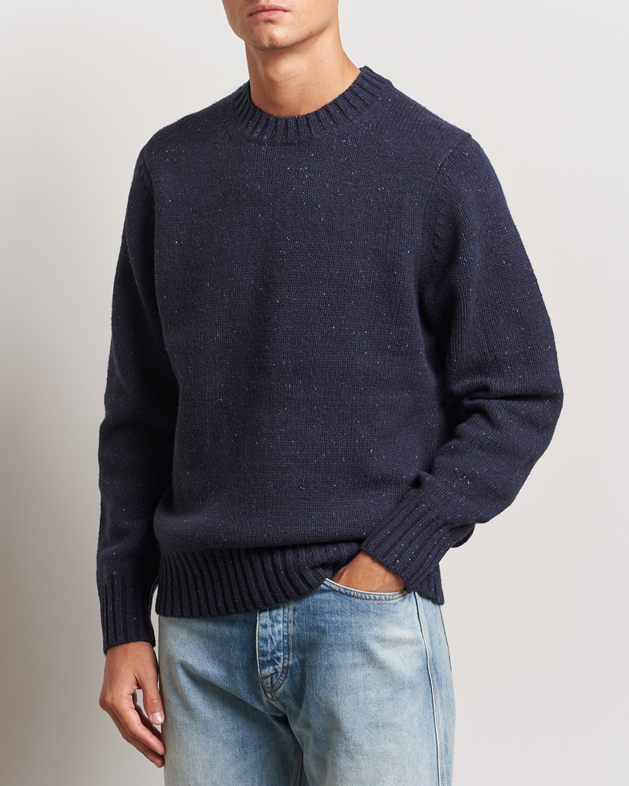 Herren |  | LES DEUX | Gary Fleck Wool Roundneck Dark Navy