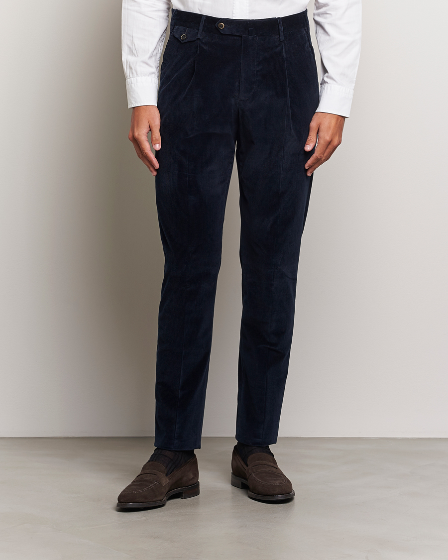 Herren |  | PT01 | Slim Fit Corduroy Trousers Navy