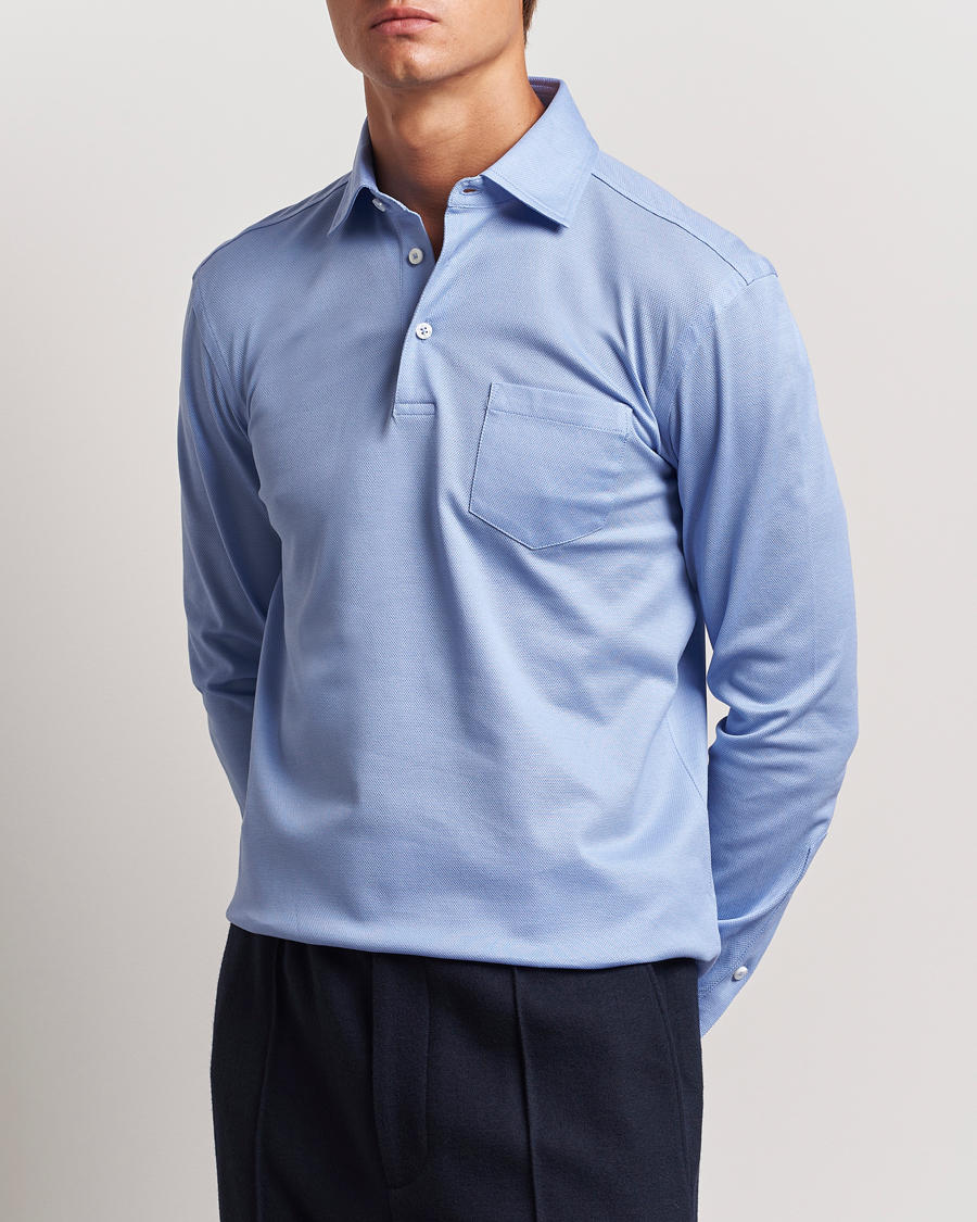 Herren | Kleidung | Ralph Lauren Purple Label | Long Sleeve Polo Light Blue