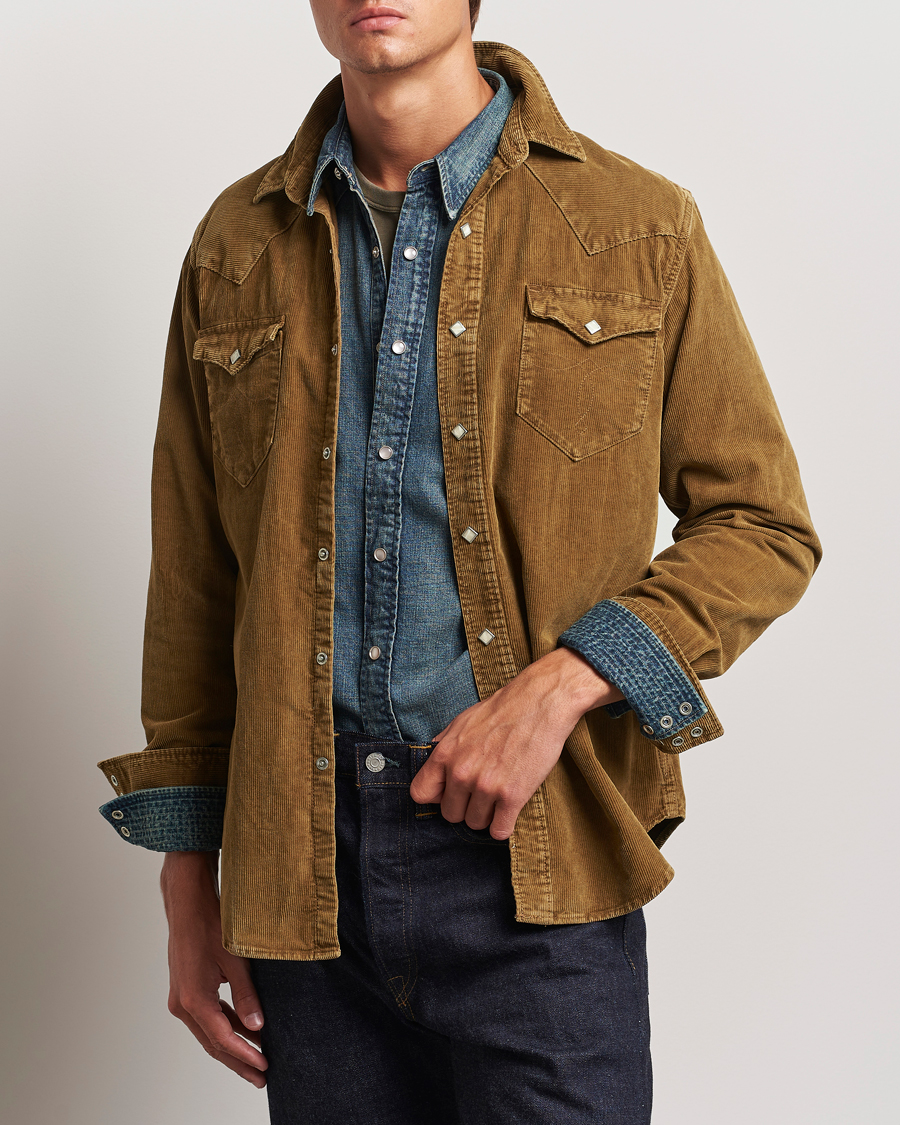 Herren |  | RRL | Buffalo Western Shirt Faded Tan