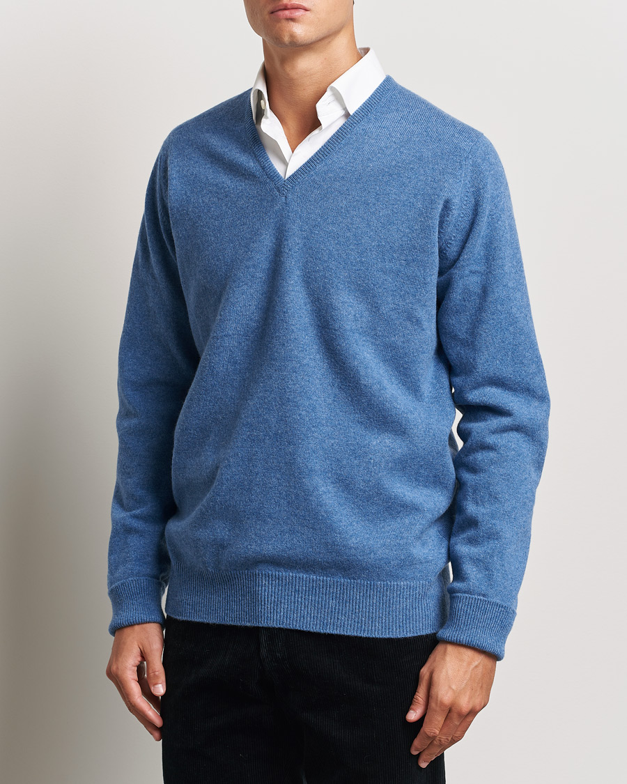 Herren | Pullover | William Lockie | Rob Lambswool V-Neck Clyde