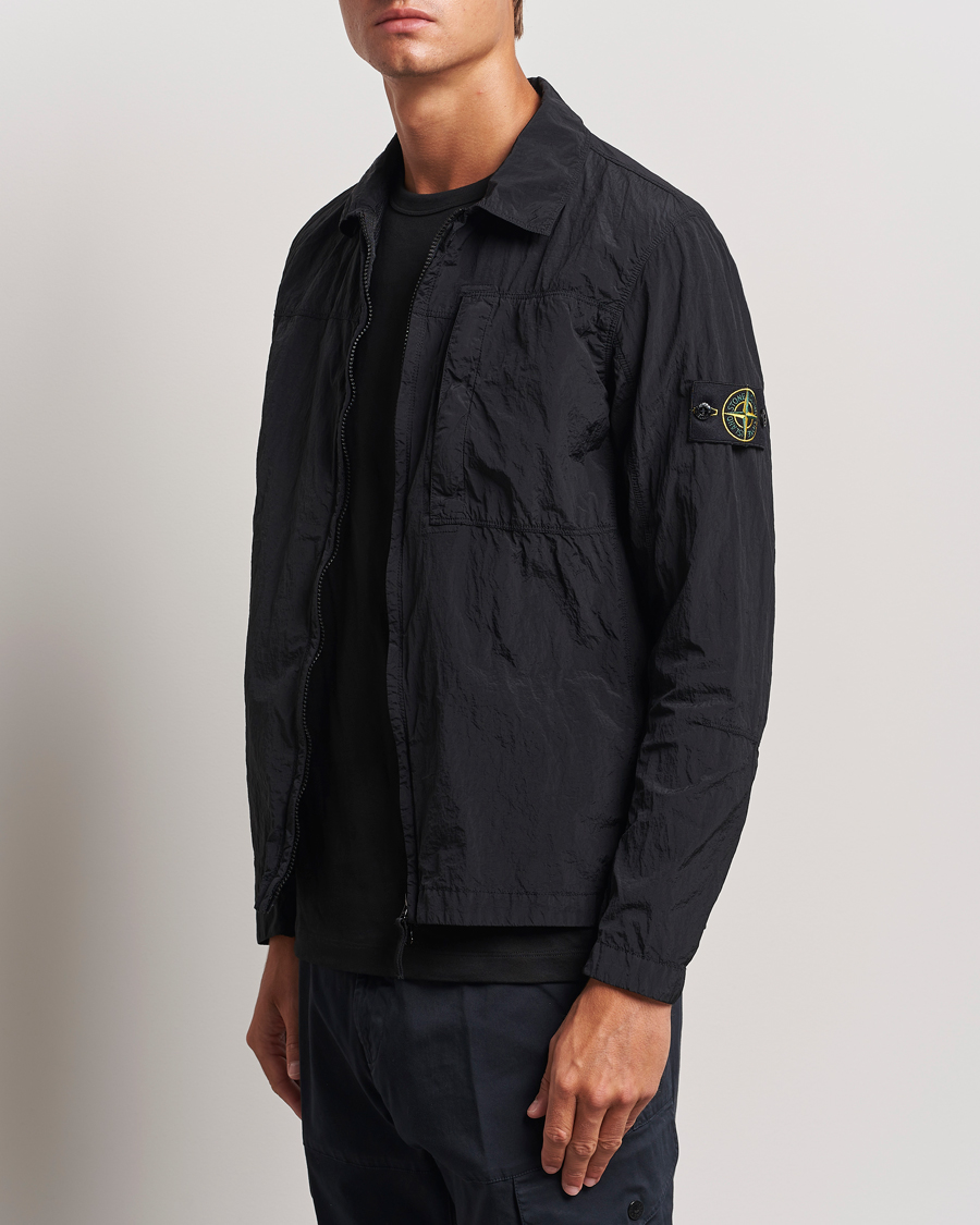 Herren |  | Stone Island | Nylon Metal Zip Overshirt Black