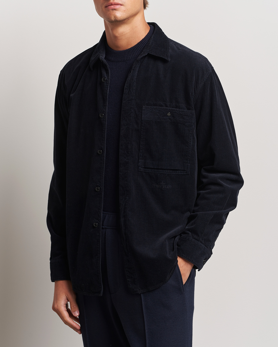 Herren | Hemdjacke | Stone Island | Cotton Cord Overshirt Navy Blue