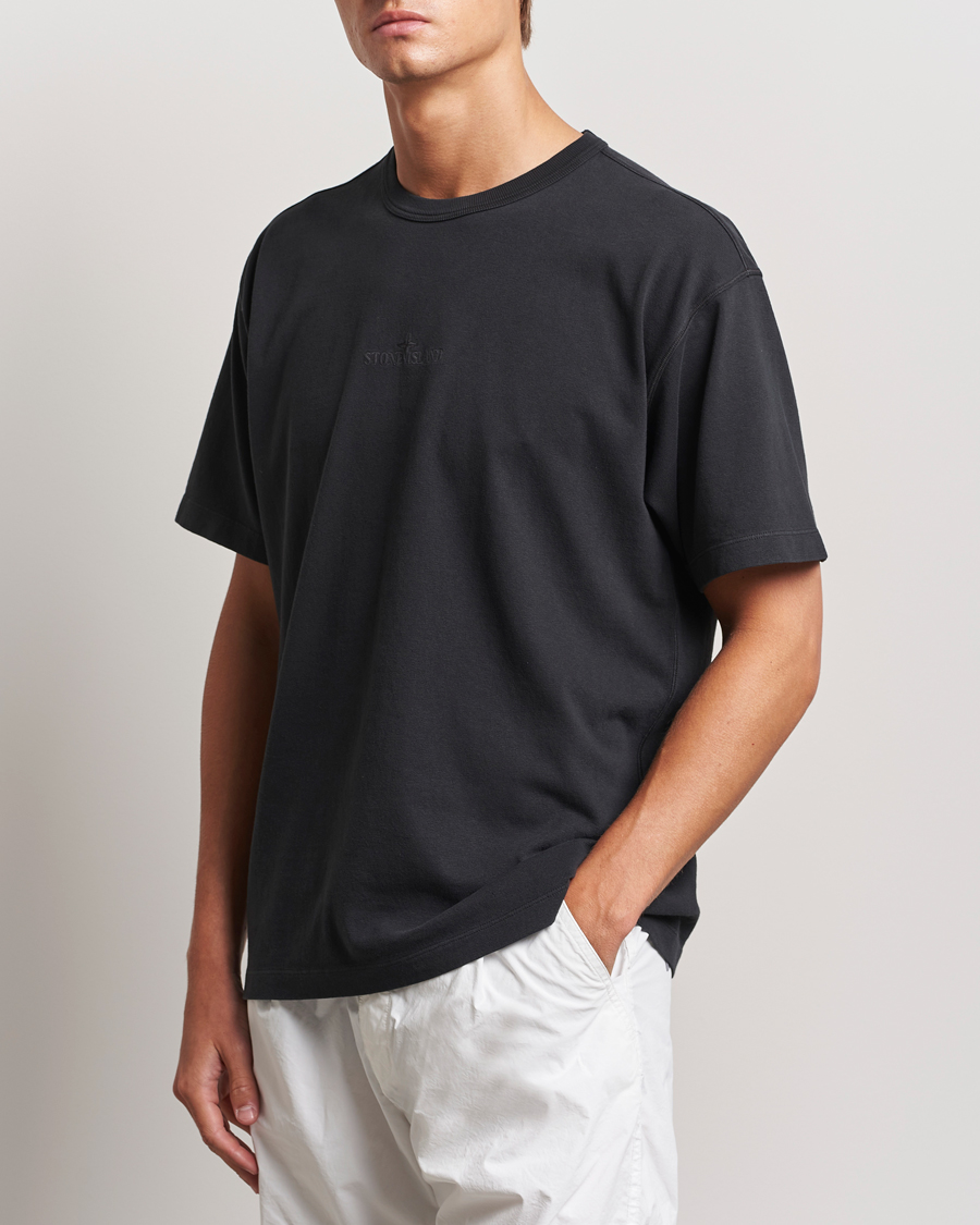 Herren |  | Stone Island | Old Dyed Cotton Logo T-Shirt Black