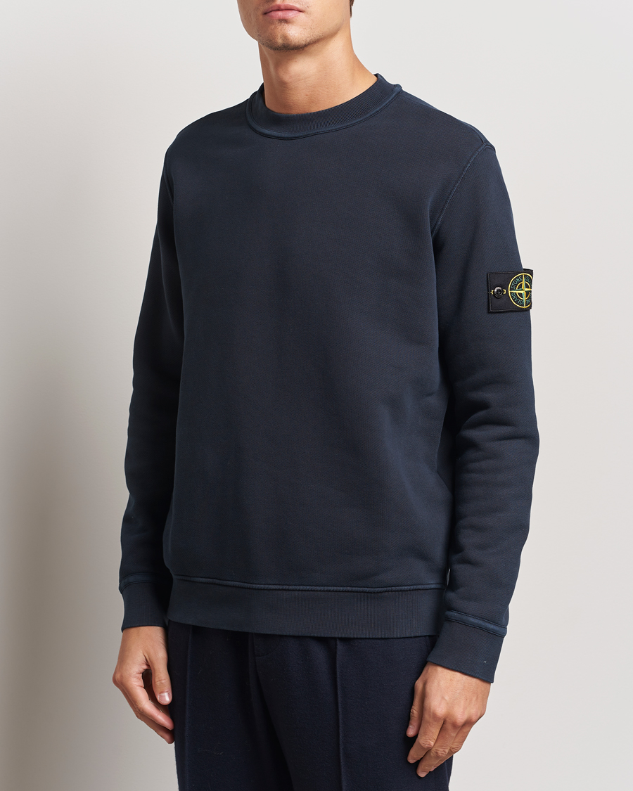 Herren |  | Stone Island | Old Dyed Cotton Sweatshirt Navy Blue