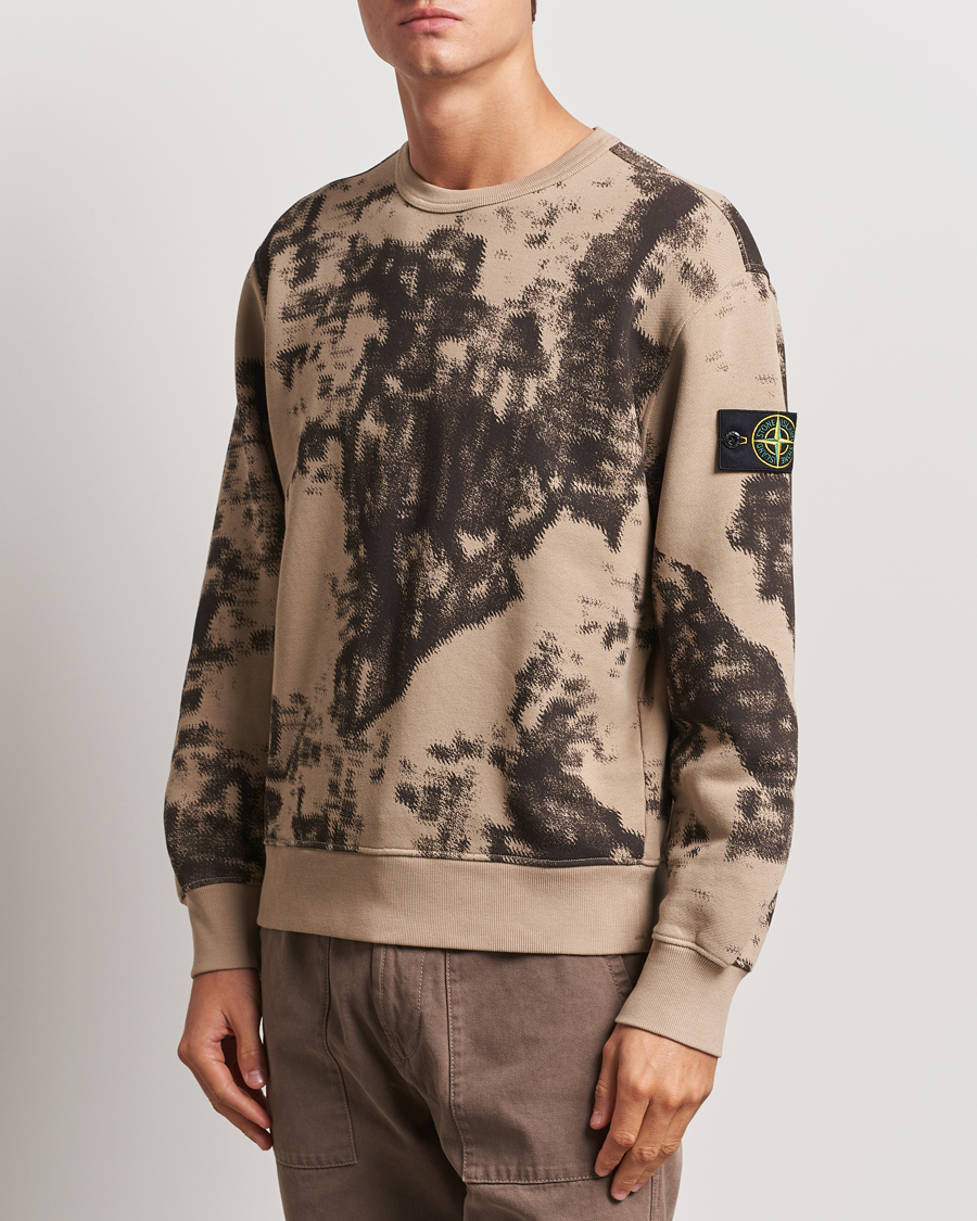 Herren | Sweatshirts | Stone Island | Garment Dyed Fleece Camo Sweatshirt Dove Grey