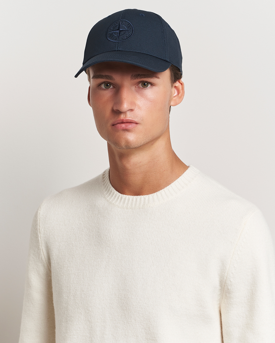 Herren |  | Stone Island | Cotton Rep Logo Cap Navy Blue