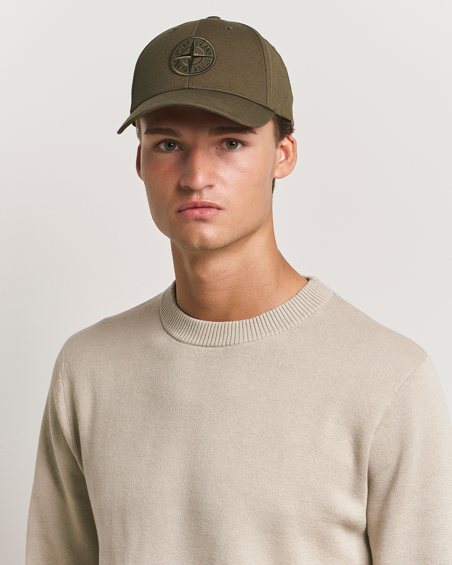 Herren |  | Stone Island | Cotton Rep Logo Cap Military Green