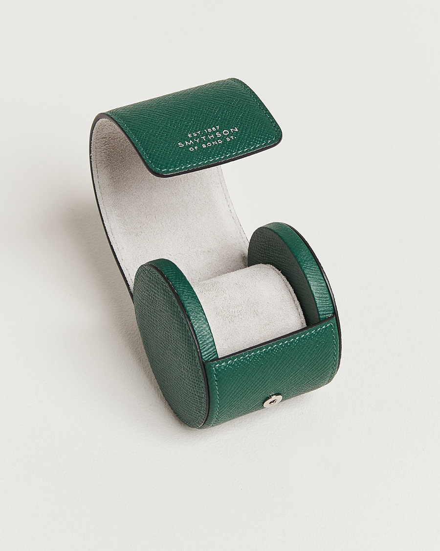 Herren |  | Smythson | Panama Single Watch Roll Forrest Green