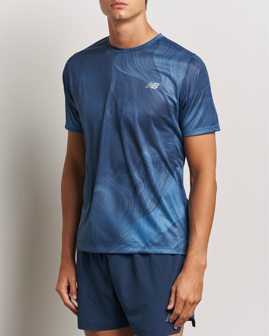 Herren | Funktions T-Shirts | New Balance Running | Athletics Run T-Shirt Blue Agate